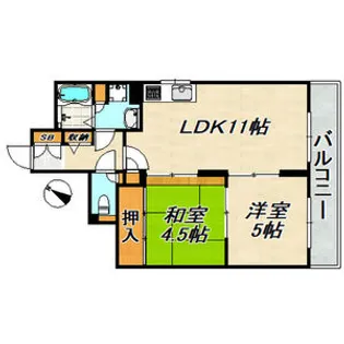 サンコート須磨【4階】の間取り