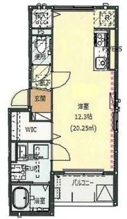 PLUS CUBE SUMA【101号室】の間取り