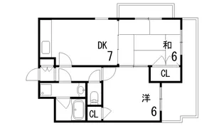 フローリアン住吉【2階】の間取り