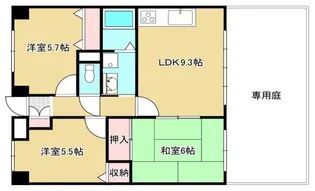 ベイヒルズ明石【1階】の間取り
