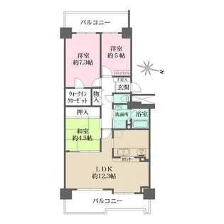 RICイーストコート10番街1番館【2階】の間取り
