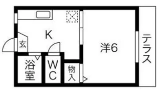フレグランス六甲道【2階】の間取り