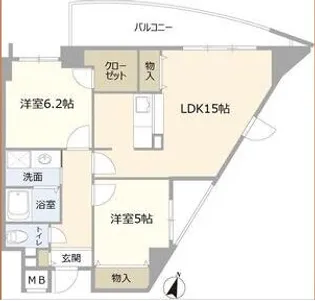 カーサコモド芦屋【2階】の間取り