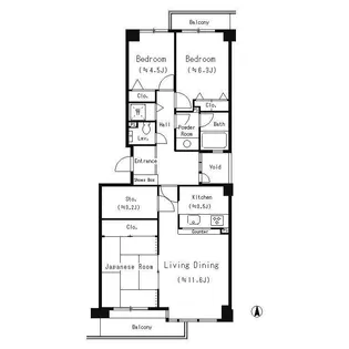 岡本シティハウス【3階】の間取り