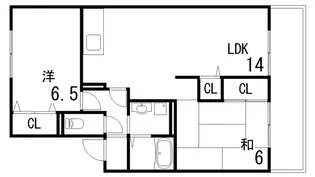 プレステージ芦屋【2階】の間取り