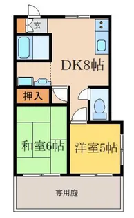 ビラ御影【1階】の間取り