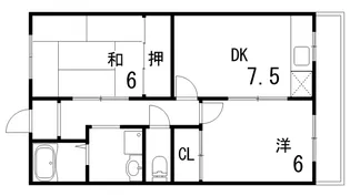 ガーデンハイツ芦屋【2階】の間取り