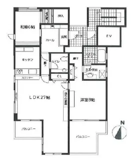 エクセレンス御影【8階】の間取り
