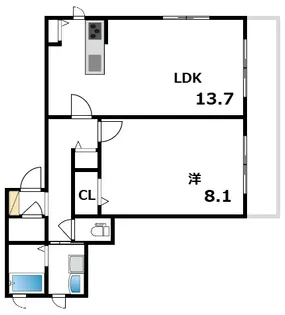 TOKOHA芦屋【1階】の間取り
