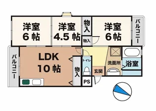メゾン大津和【1階】の間取り