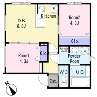 EVER LIFE 西明石Ⅱ【101号室】の間取り