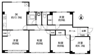カーサ六甲【1階】の間取り