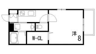CASA楠丘【1階】の間取り