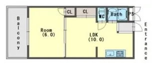 テラスレジデンスあさぎり【4階】の間取り