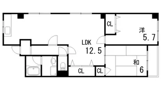ブリージェ朝日ヶ丘【4階】の間取り