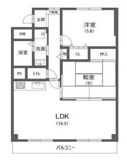 フォーラムノリタケ2番館【3階】の間取り
