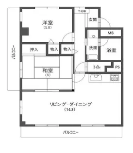 フォーラムノリタケ2番館【3階】の間取り