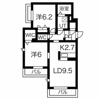 シャーメゾン朝霧Ⅰ【2階】の間取り