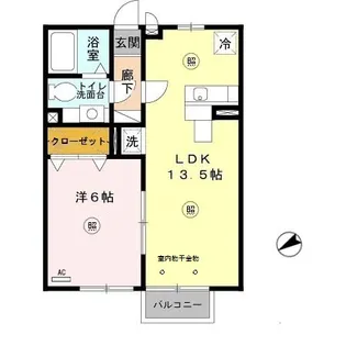 ヴィアーレ【202号室】の間取り