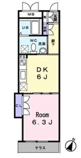 ParkCourt離宮前【1階】の間取り