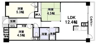プログレス西明石駅前【6階】の間取り