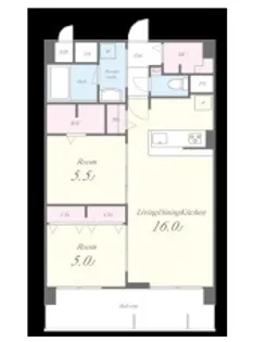 エクセルハイム東灘【1階】の間取り