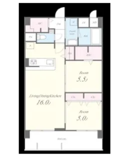 エクセルハイム東灘【5階】の間取り