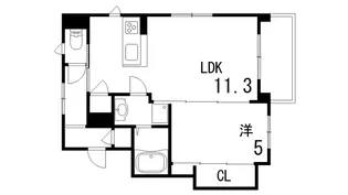 シャンヴィラージュ甲南山手駅前【2階】の間取り