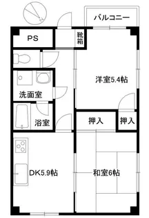 シャンテ本山【3階】の間取り