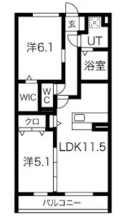 モアレオークラ【3階】の間取り