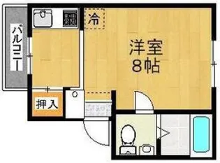 ルネ月見山【201号室】の間取り