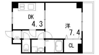ソレイユ芦屋【2階】の間取り