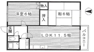 パークハイツ【202号室】の間取り