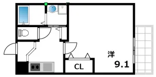 フジパレス御影WEST【3階】の間取り