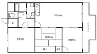 清秀レジデンス【5階】の間取り