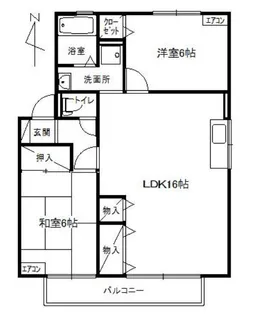 プレステージ芦屋C棟【2階】の間取り