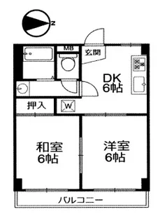 セルサス大道弐番館【3階】の間取り