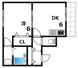 サンコート東御影【3階】の間取り