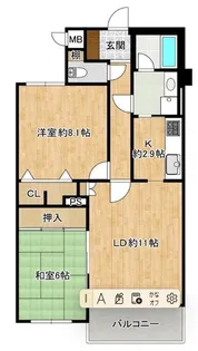 藤和芦屋川ホームズ【103号室】の間取り