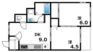 芦屋第一コーポラス【3階】の間取り