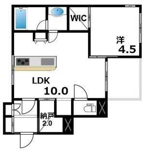 芦屋第一コーポラス【3階】の間取り
