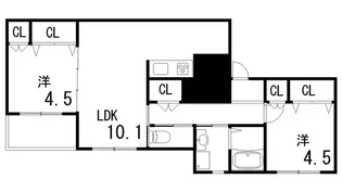 グランエール【3階】の間取り