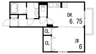 クレセントコート【1階】の間取り