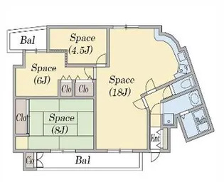 ラ・コーナン【3階】の間取り