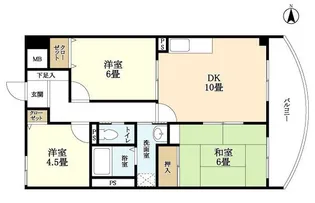 ツインアルカディア【1階】の間取り