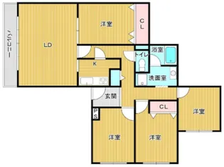 上ヶ原TWENTYEIGHT【4階】の間取り