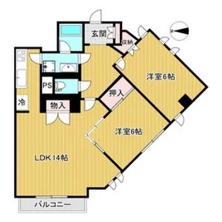 シロハイヌ門戸【3階】の間取り