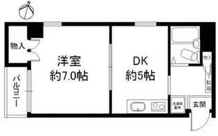 サンパレス21六甲Ⅰ【4階】の間取り