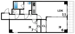 アルカンシェル岡本【4階】の間取り