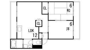 芦屋東山プリンス【4階】の間取り